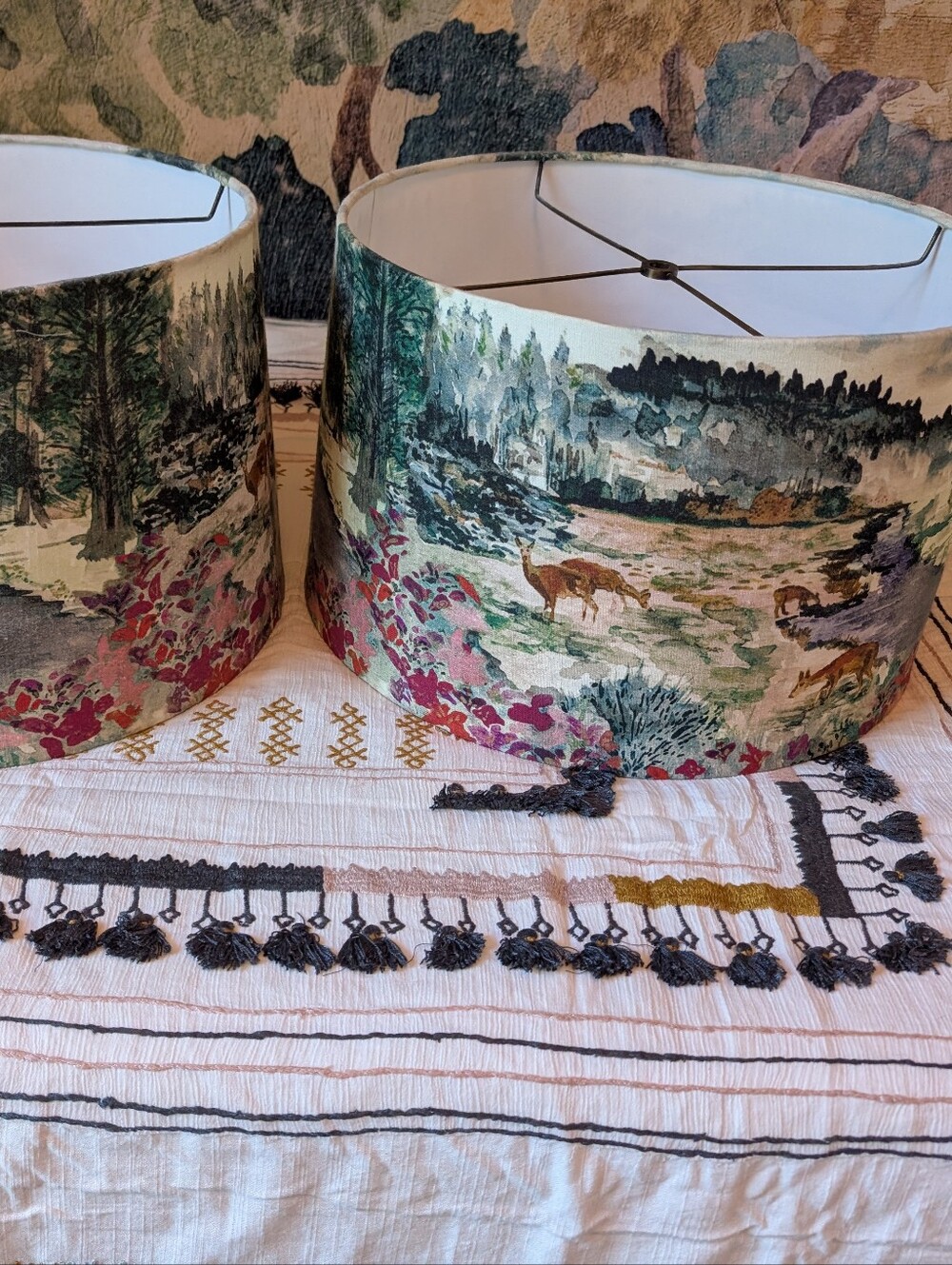 2 Anthropologie Mix And Match Lampshades. EUC!